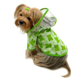 Clear View Froggy Raincoat with Fleece Lining and Detachable Hood - L