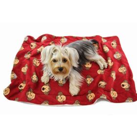 Silly Monkey Ultra-Plush Blanket - Burgundy - S