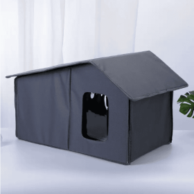 Outdoor Cat Nest Waterproof And Warm Cat House For All Seasons, Detachable And Washable Cat Nest (Color: Blue)